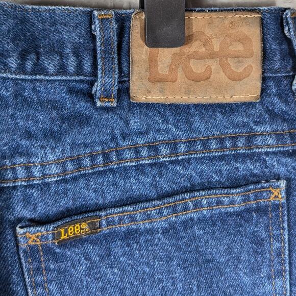 Lee Jeans 38x32 USA Made Vintage Blue Denim Straight Leg Men’s 90s Classic Fit - Picture 3 of 5
